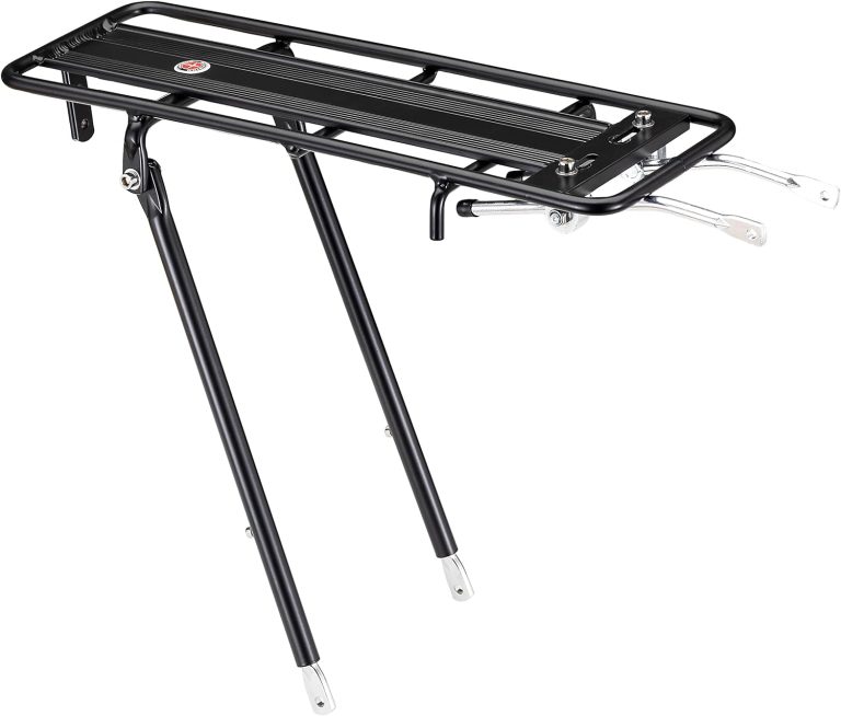 Schwinn Rear Bike Cargo Rack, Durable Rack Holds 26 lbs, Fits Most Adult Bikes 24-29-Inch Wheels, Bikes with Center, Side, or No Mounting Points